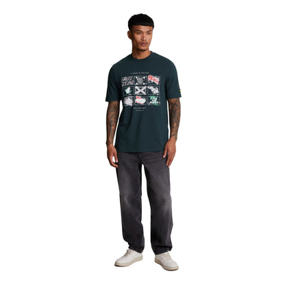 Dark Navy - Lifestyle - Lyle & Scott Mens A Guide To Scotland Graphic Print T-Shirt