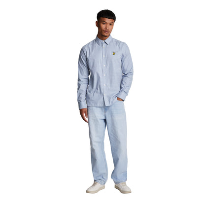 Crafted Blue-White - Lifestyle - Lyle & Scott Mens Shepherds Check Shirt