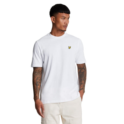 White - Side - Lyle & Scott Mens Tartan Heritage Graphic Print T-Shirt