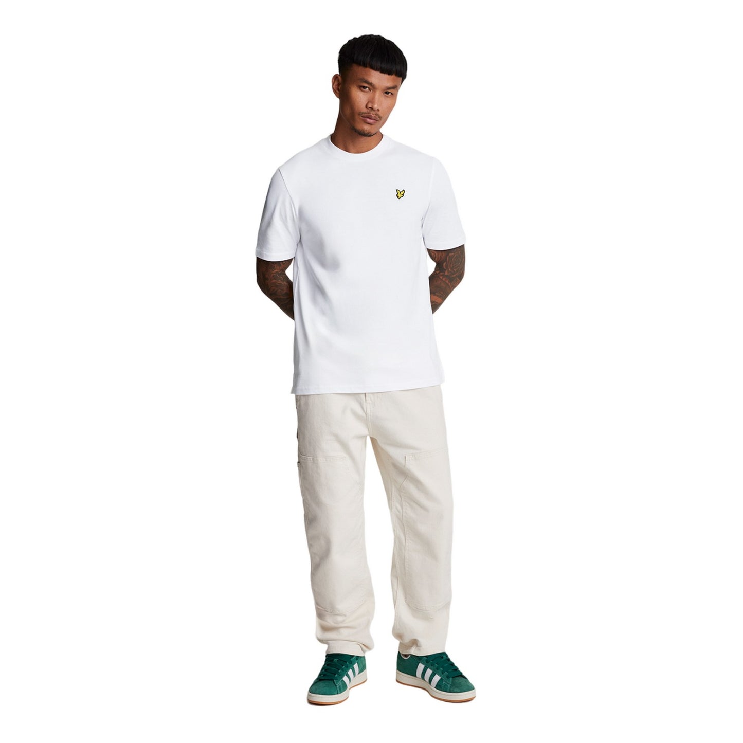 White - Lifestyle - Lyle & Scott Mens Tartan Heritage Graphic Print T-Shirt