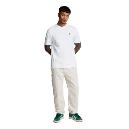 White - Lifestyle - Lyle & Scott Mens Tartan Heritage Graphic Print T-Shirt