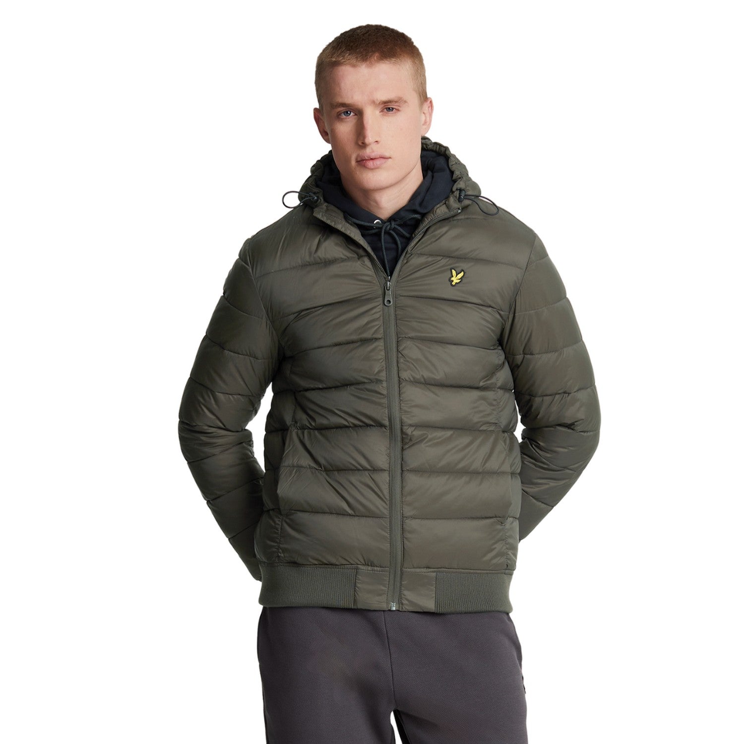 Olive - Side - Lyle & Scott Mens Wadded Jacket