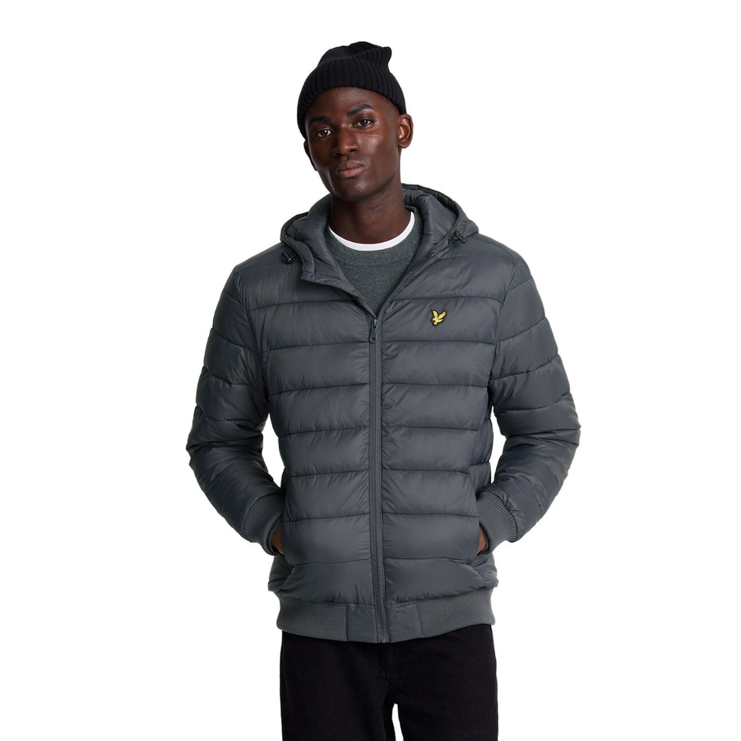 Gunmetal - Back - Lyle & Scott Mens Wadded Jacket