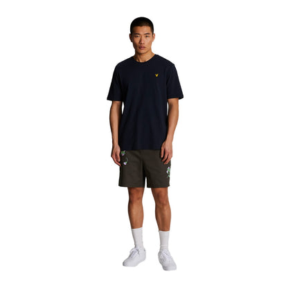 Gunmetal - Lifestyle - Lyle & Scott Mens Thistle Club Thistle Embroidered Shorts