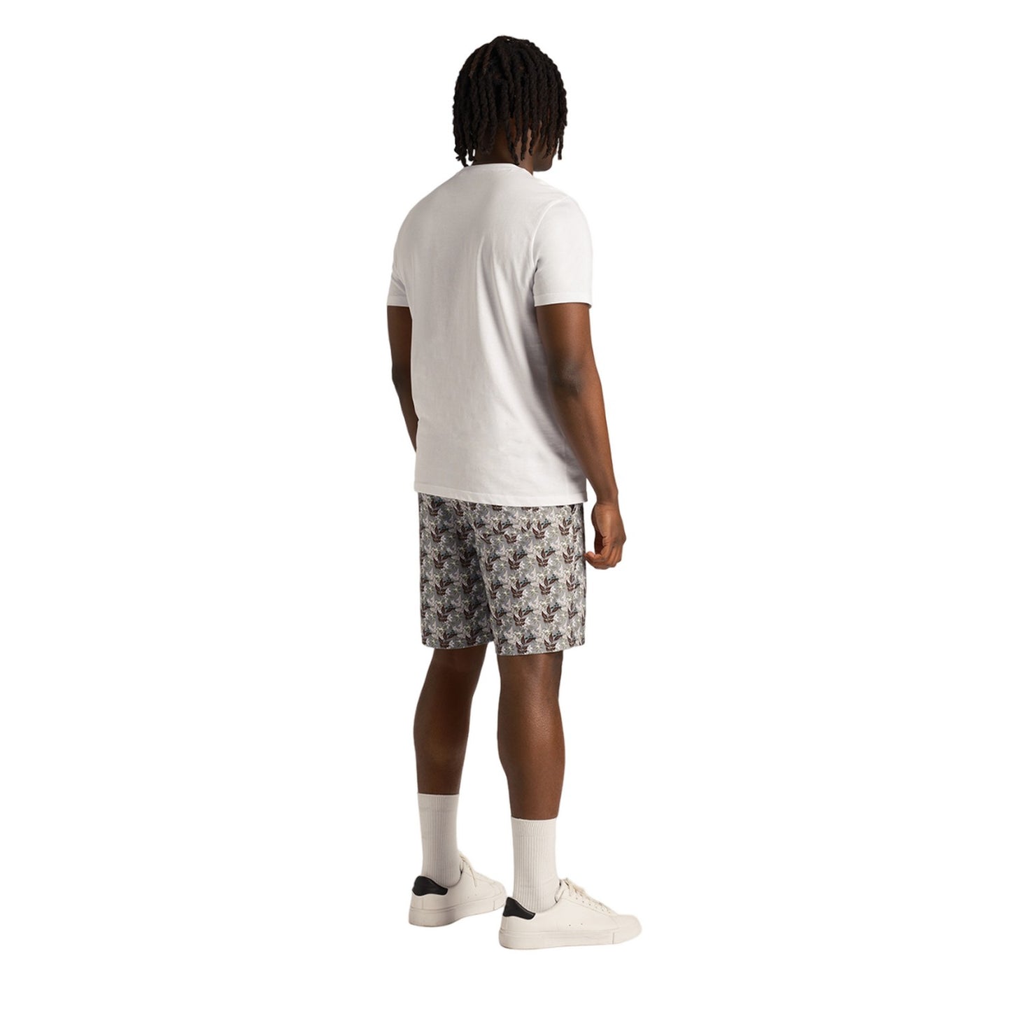 Gunmetal - Back - Lyle & Scott Mens Resort Floral Casual Shorts