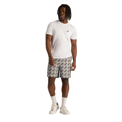 Gunmetal - Side - Lyle & Scott Mens Resort Floral Casual Shorts