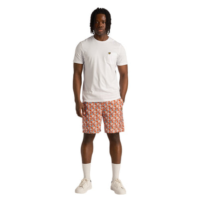 Tangerine Tango - Front - Lyle & Scott Mens Resort Floral Casual Shorts