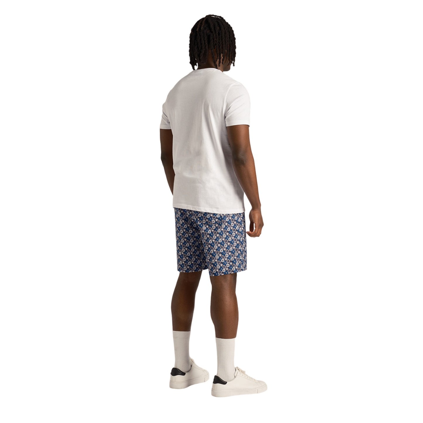 Dark Navy - Back - Lyle & Scott Mens Resort Floral Casual Shorts