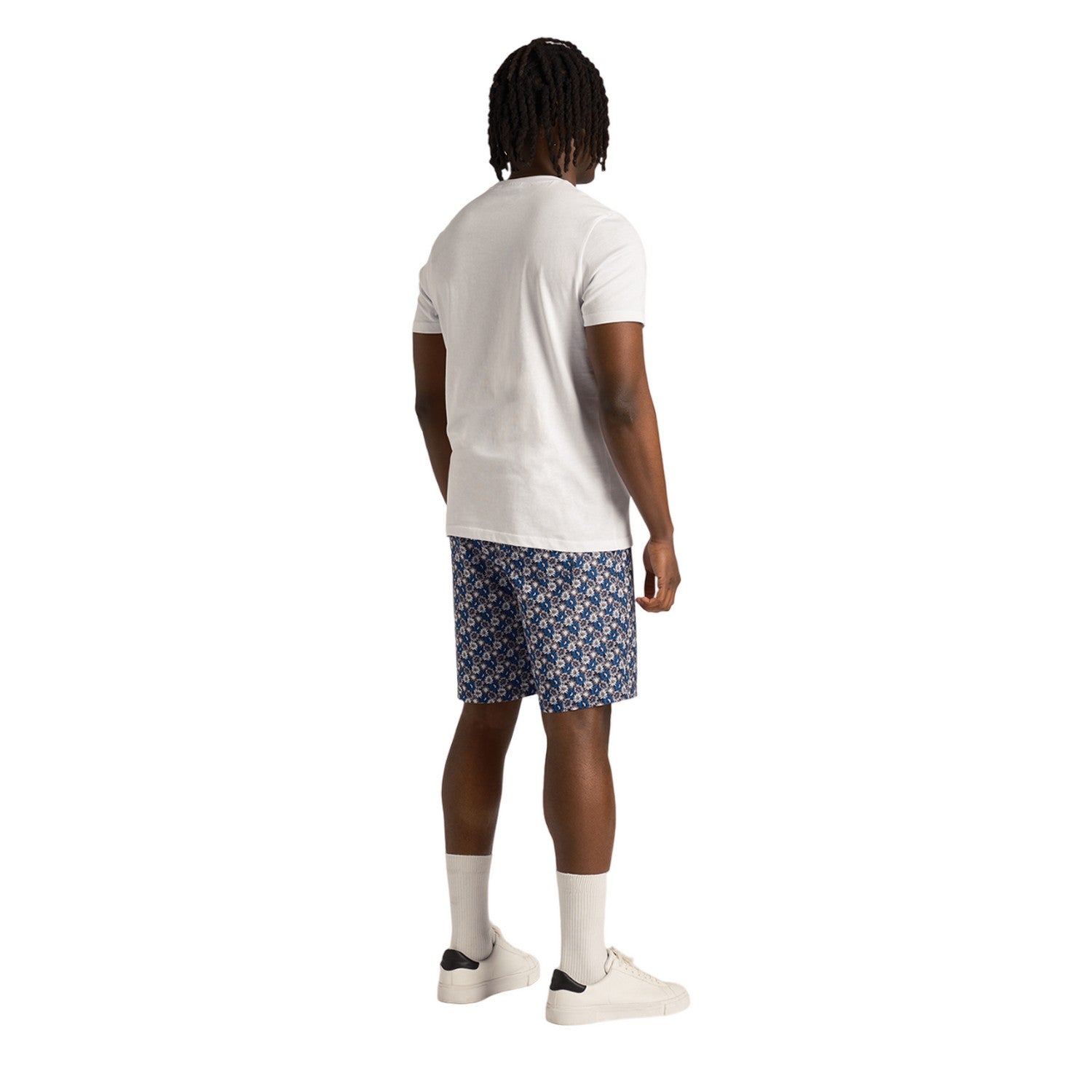 Dark Navy - Back - Lyle & Scott Mens Resort Floral Casual Shorts
