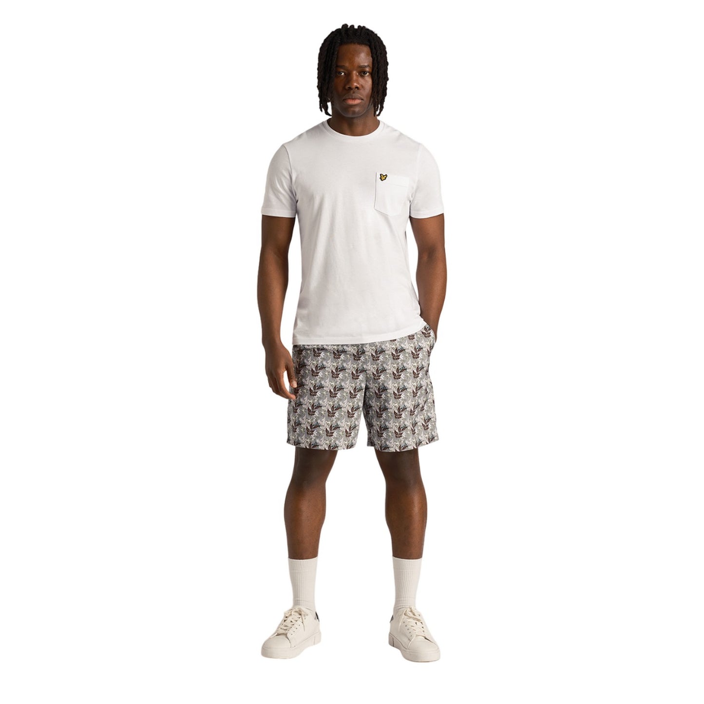Gunmetal - Front - Lyle & Scott Mens Resort Floral Casual Shorts