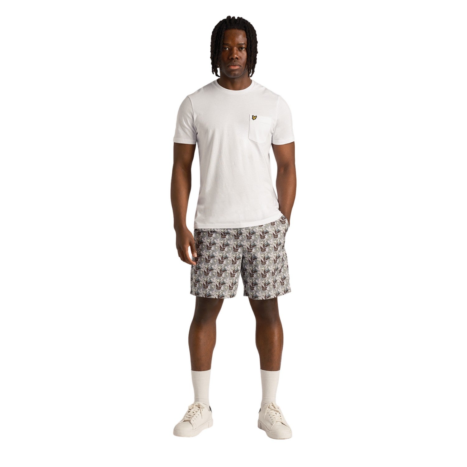 Gunmetal - Front - Lyle & Scott Mens Resort Floral Casual Shorts