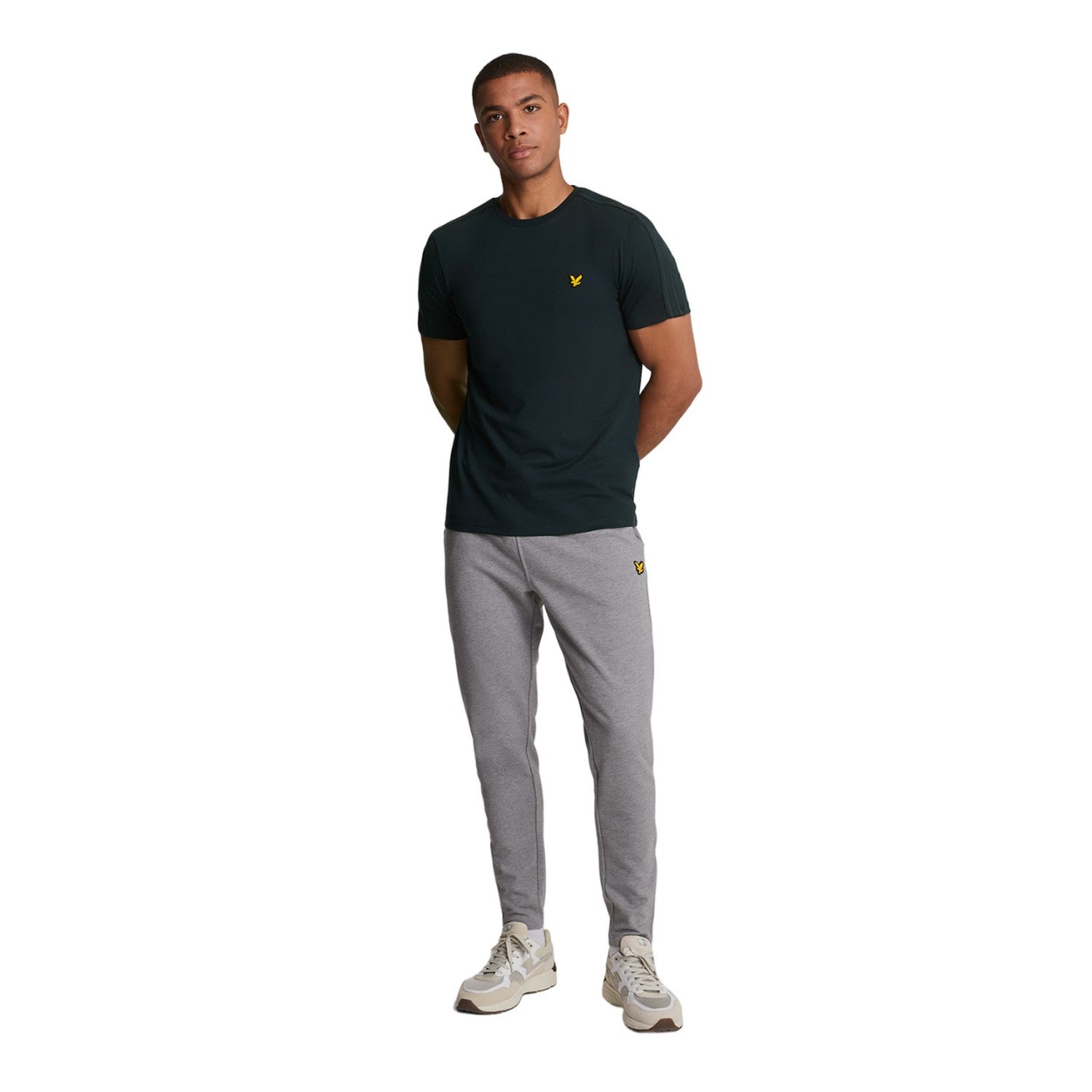 Dark Navy - Side - Lyle & Scott Mens Tape Sports T-Shirt