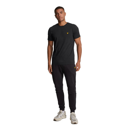 Jet Black - Side - Lyle & Scott Mens Tape Sports T-Shirt