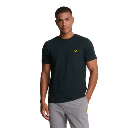 Dark Navy - Front - Lyle & Scott Mens Tape Sports T-Shirt