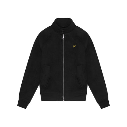 Jet Black - Front - Lyle & Scott Mens Wool Harrington Jacket