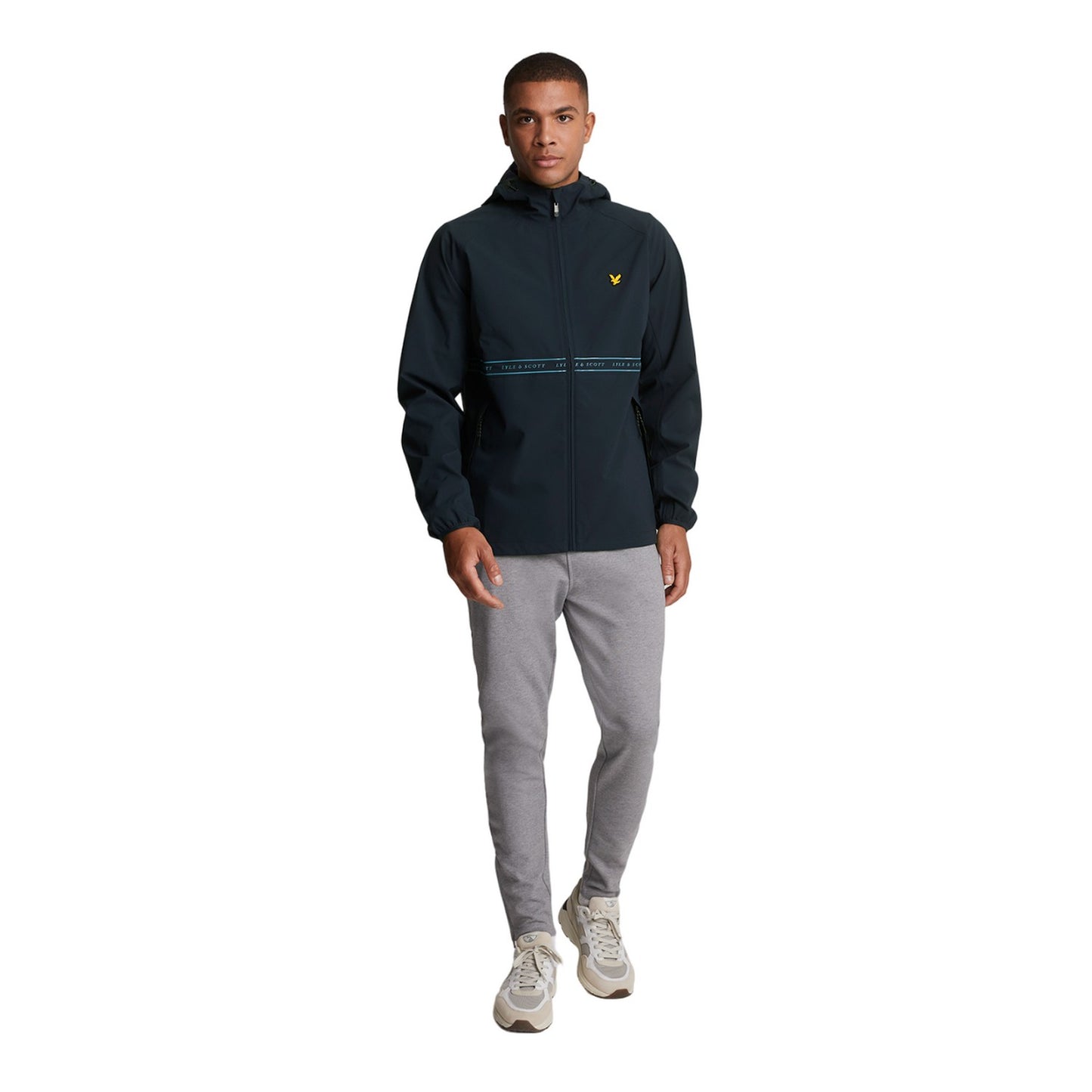 Dark Navy - Side - Lyle & Scott Mens Energy Tape Jacket