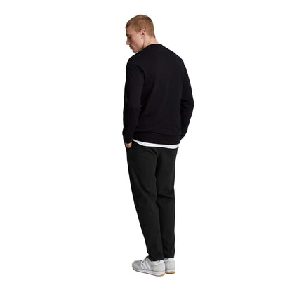 Jet Black - Back - Lyle & Scott Mens Interlock Pintuck Jogging Bottoms