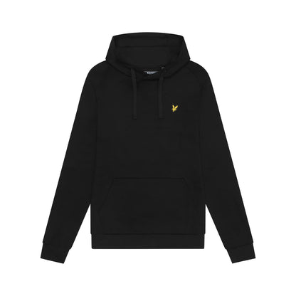 Jet Black - Front - Lyle & Scott Mens Fly Fleece Sports Hoodie
