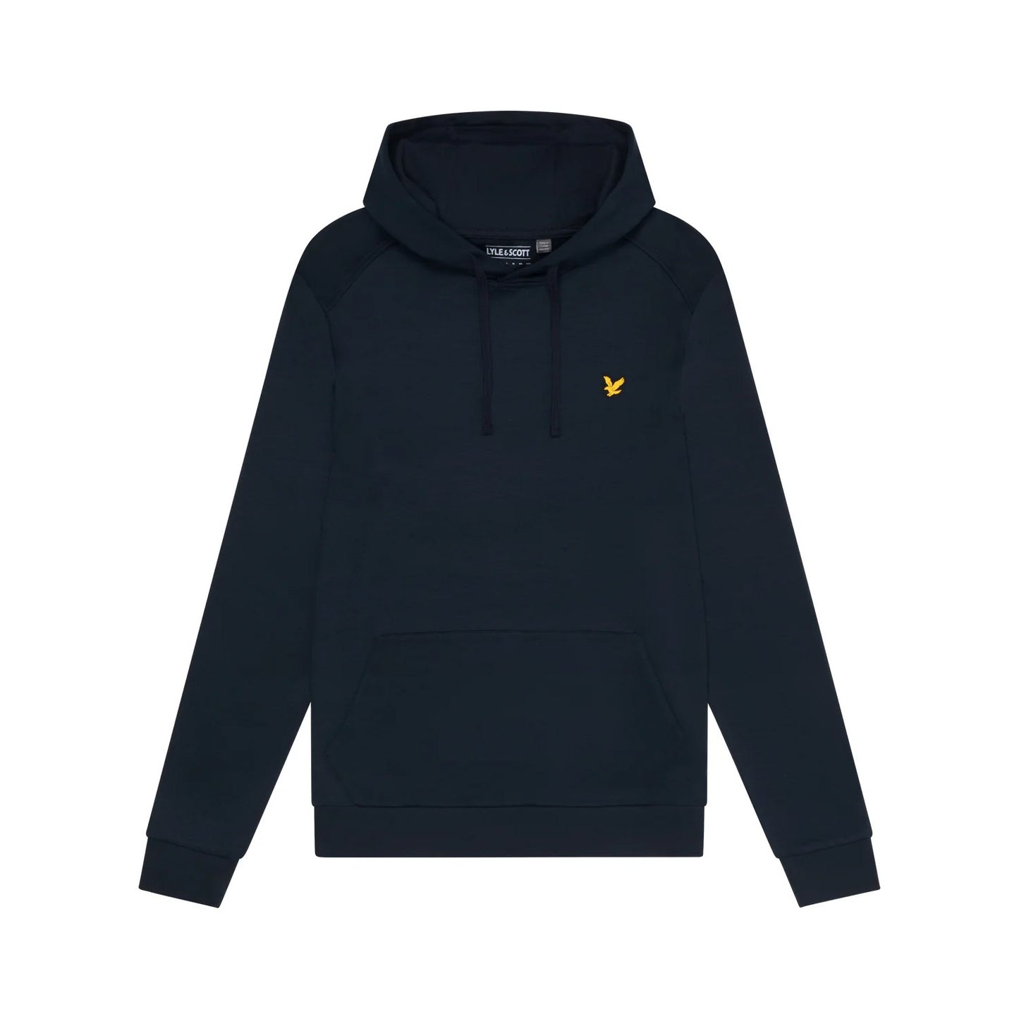 Dark Navy - Front - Lyle & Scott Mens Fly Fleece Sports Hoodie