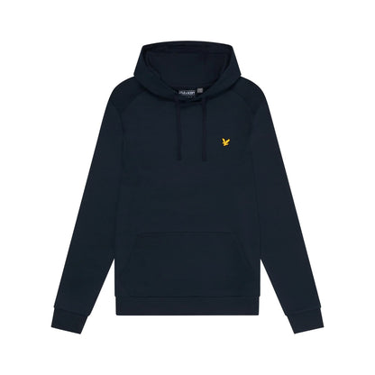 Dark Navy - Front - Lyle & Scott Mens Fly Fleece Sports Hoodie