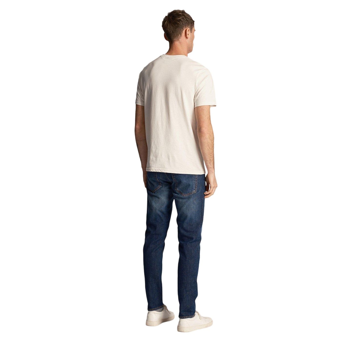 Blue Stone Wash - Side - Lyle & Scott Mens Denim Tapered Jeans