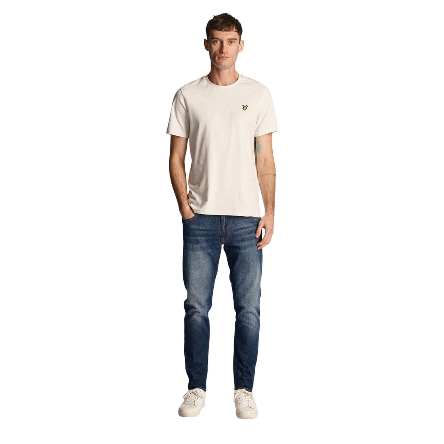 Indigo - Back - Lyle & Scott Mens Denim Tapered Jeans