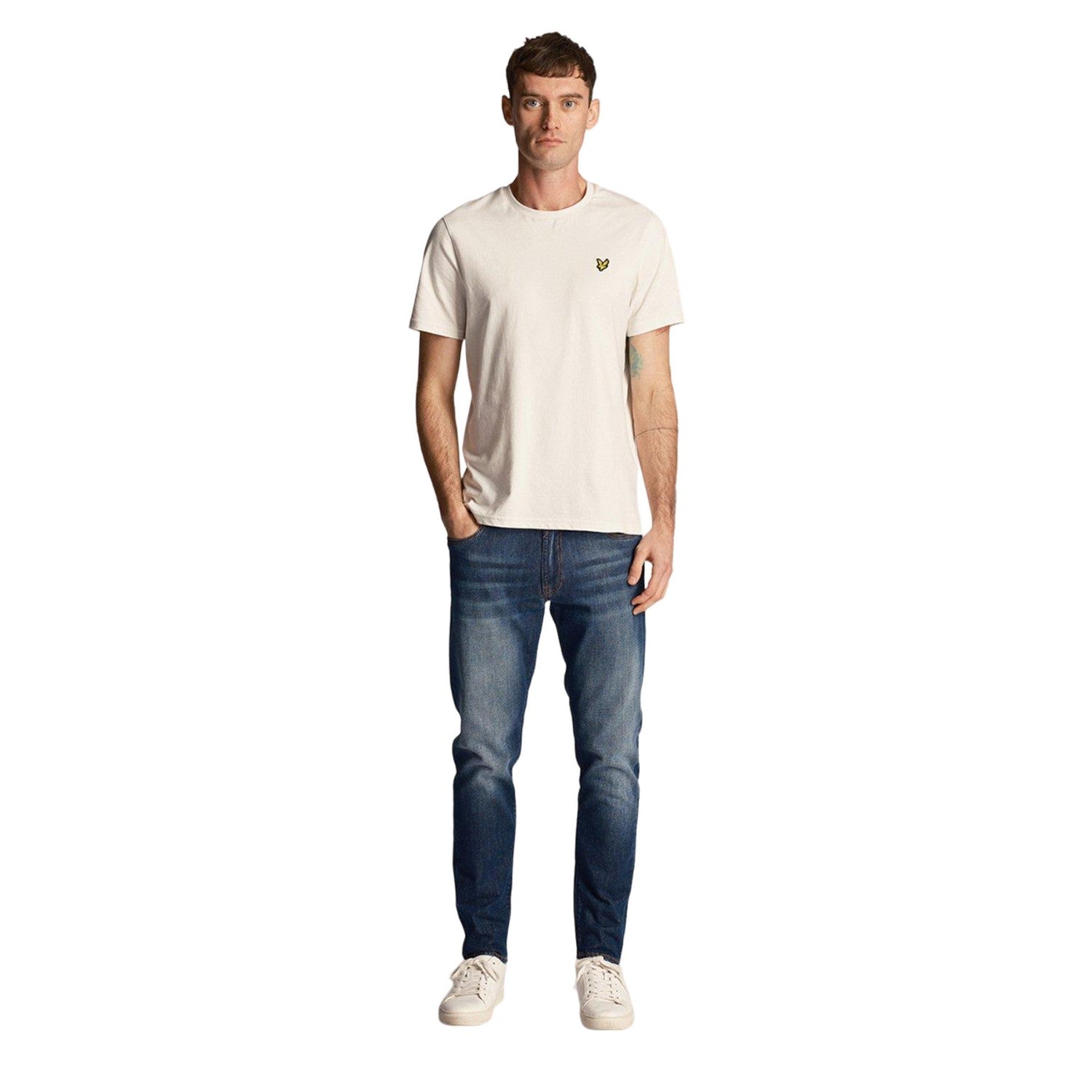 Indigo - Back - Lyle & Scott Mens Denim Tapered Jeans