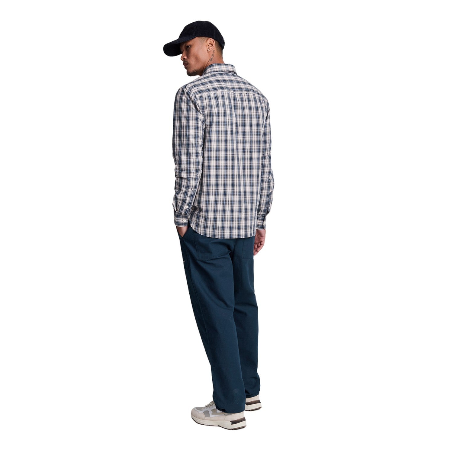 Dark Navy - Back - Lyle & Scott Mens Fatigue Tapered Trousers