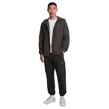Jet Black - Front - Lyle & Scott Mens Cuffed Ankle Cargo Trousers