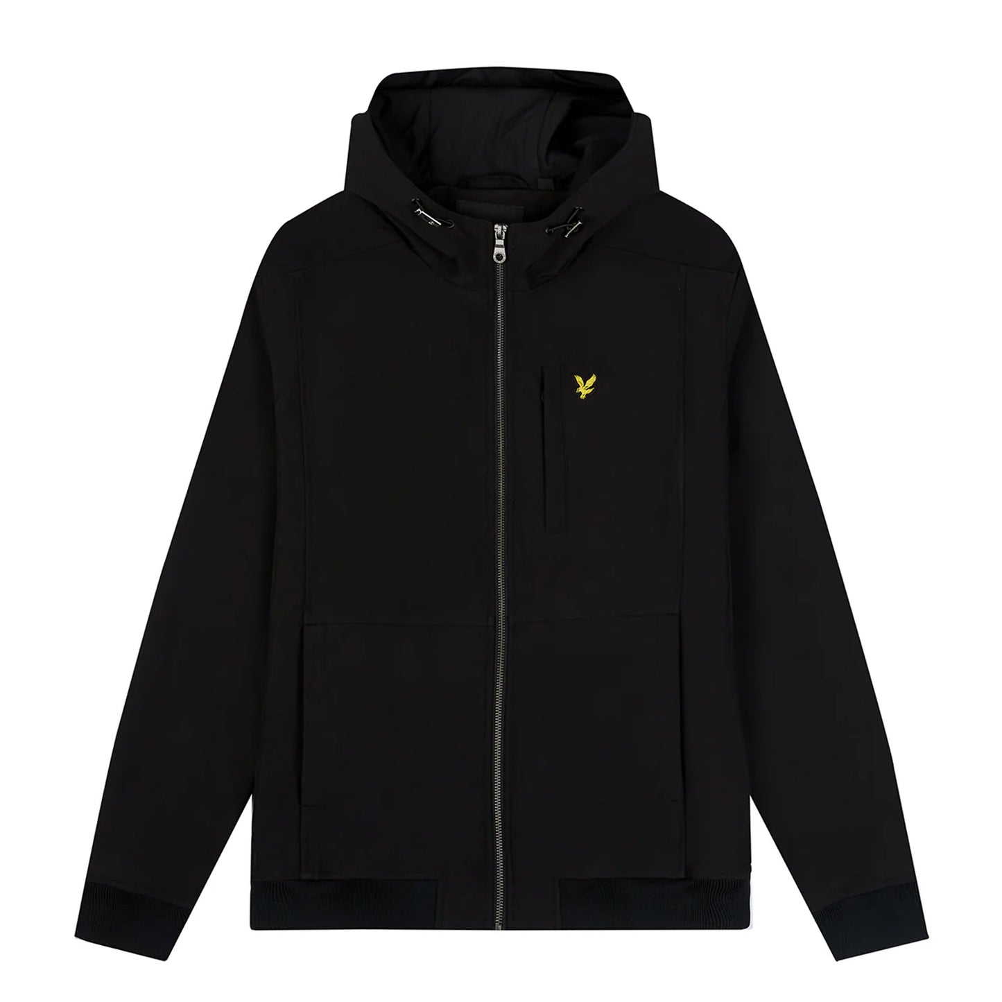 Jet Black - Front - Lyle & Scott Mens Fleece Soft Shell Jacket