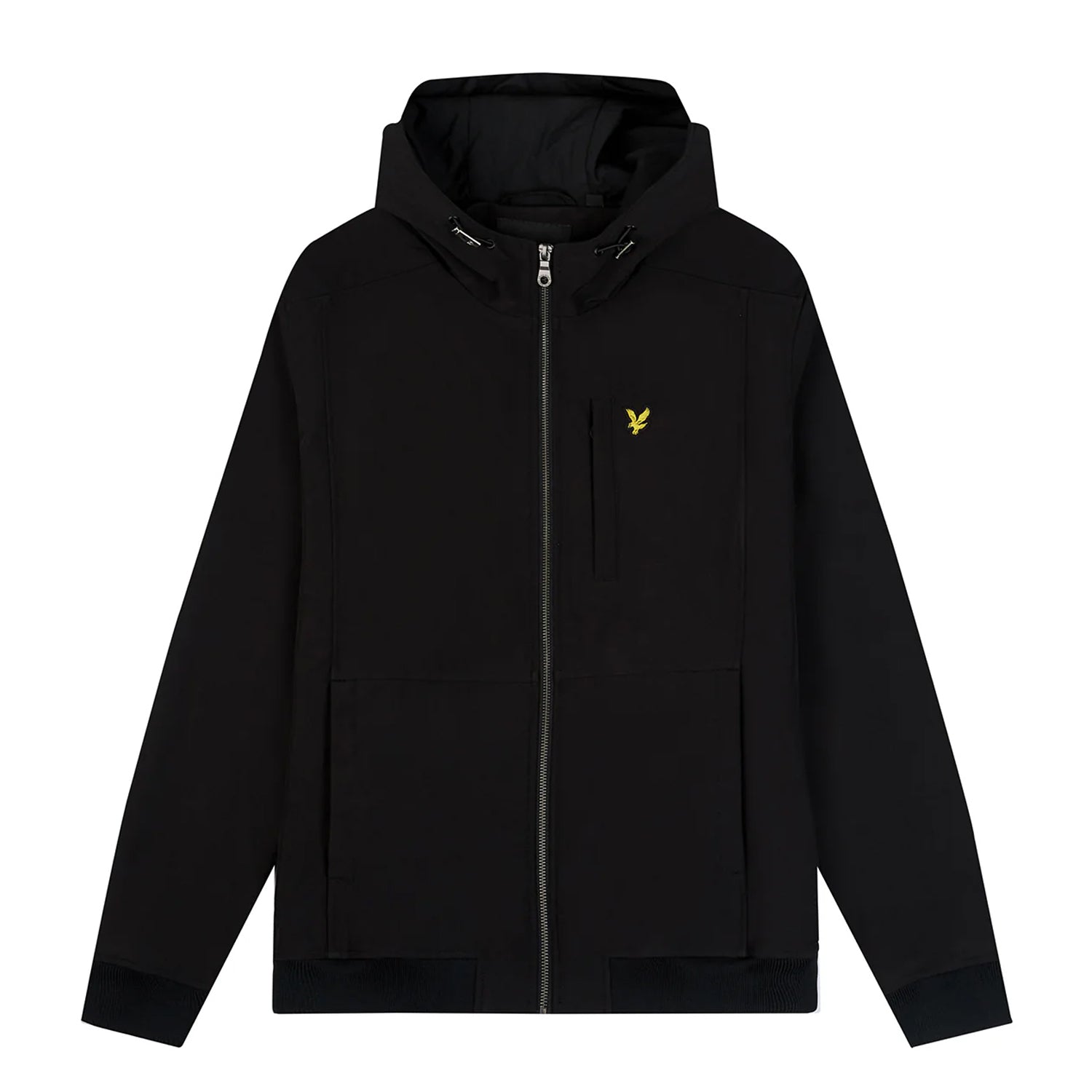 Jet Black - Front - Lyle & Scott Mens Fleece Soft Shell Jacket