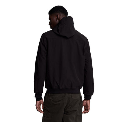 Jet Black - Back - Lyle & Scott Mens Fleece Soft Shell Jacket