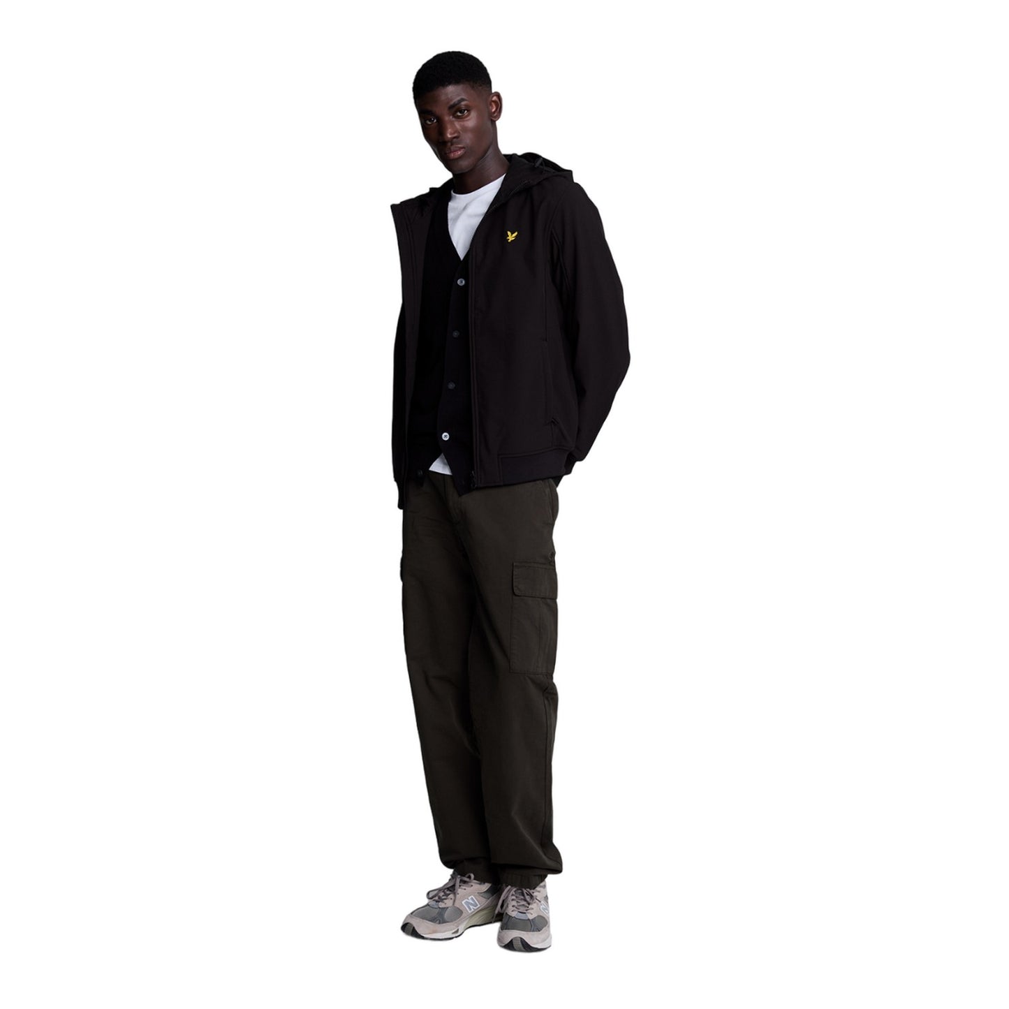 Jet Black - Lifestyle - Lyle & Scott Mens Fleece Soft Shell Jacket