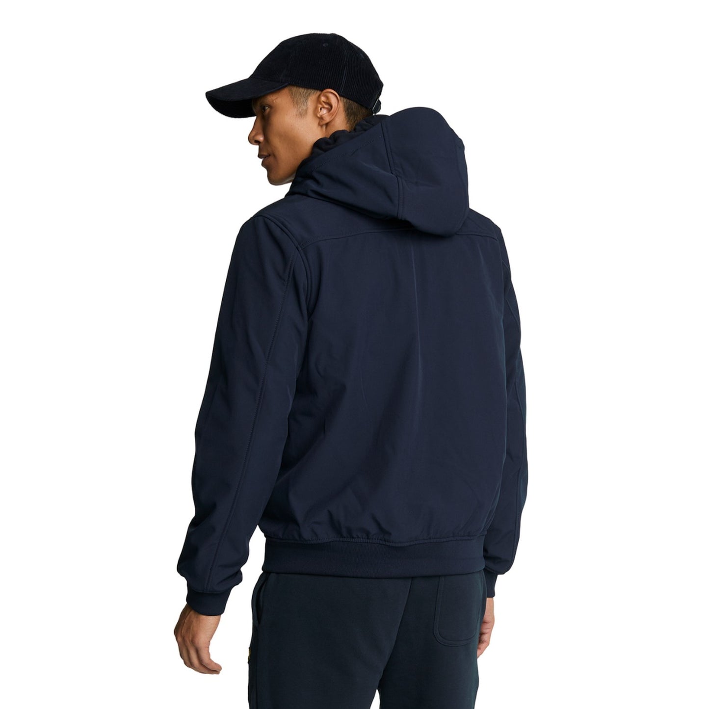 Dark Navy - Back - Lyle & Scott Mens Fleece Soft Shell Jacket