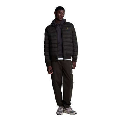 Jet Black - Lifestyle - Lyle & Scott Mens Funnel Neck Padded Jacket