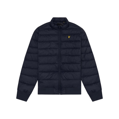 Dark Navy - Front - Lyle & Scott Mens Funnel Neck Padded Jacket