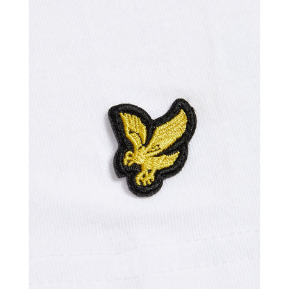 White-Charcoal Marl-Peacoat - Back - Lyle & Scott Mens Basic T-Shirt (Pack of 3)