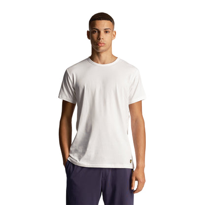 Jet Black-Jet Black Marl-Mid Grey - Front - Lyle & Scott Mens Basic T-Shirt (Pack of 3)