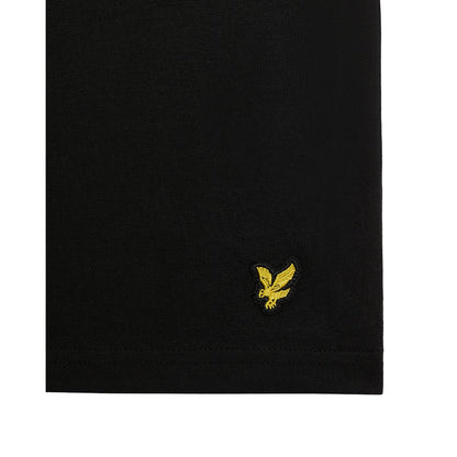 Jet Black-Jet Black Marl-Mid Grey - Back - Lyle & Scott Mens Basic T-Shirt (Pack of 3)