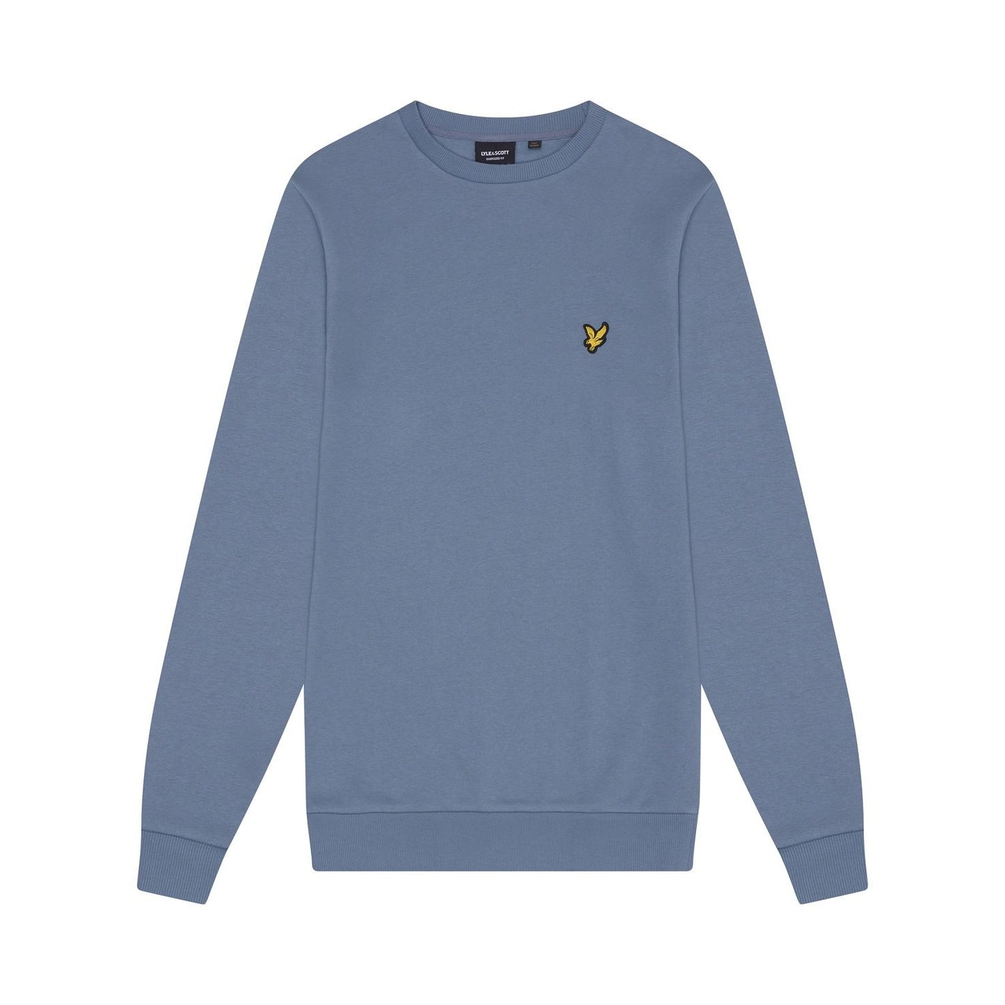Mist Blue - Front - Lyle & Scott Mens Crew Neck Oversized Sweatshirt