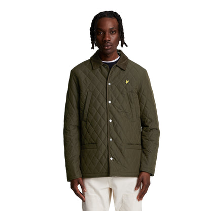 Olive - Side - Lyle & Scott Mens Quilted Padded Jacket