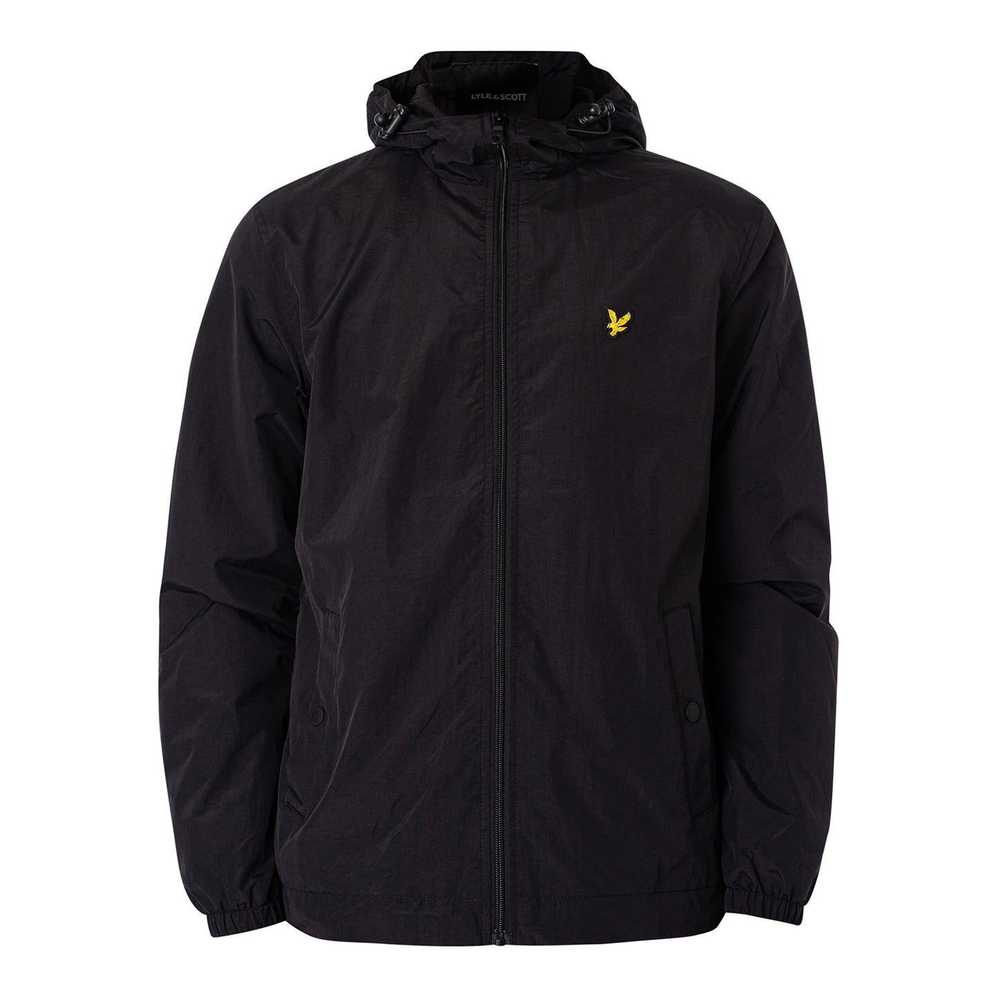 Jet Black - Front - Lyle & Scott Mens Full Zip Plus Hooded Jacket