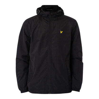 Jet Black - Front - Lyle & Scott Mens Full Zip Plus Hooded Jacket