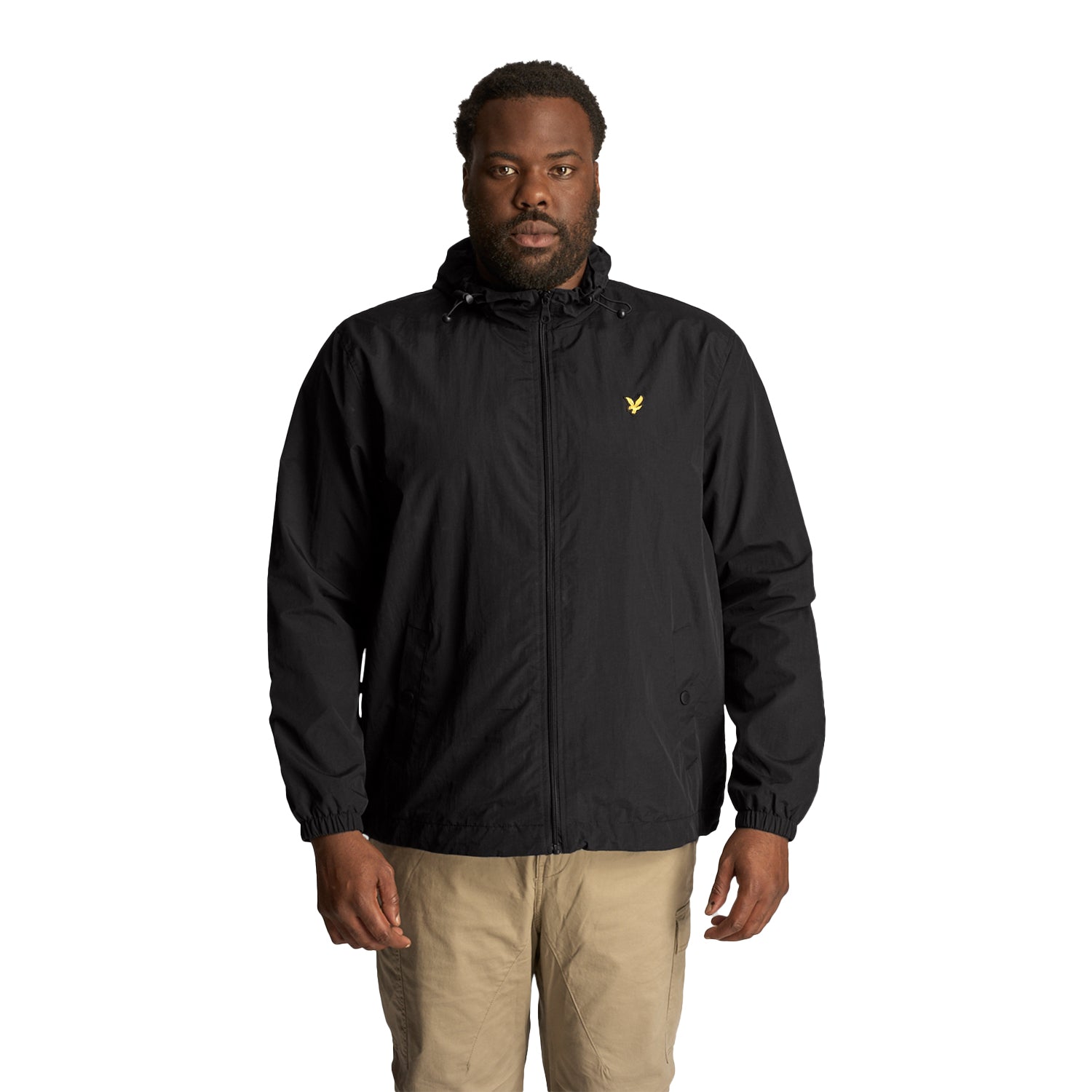 Jet Black - Side - Lyle & Scott Mens Full Zip Plus Hooded Jacket