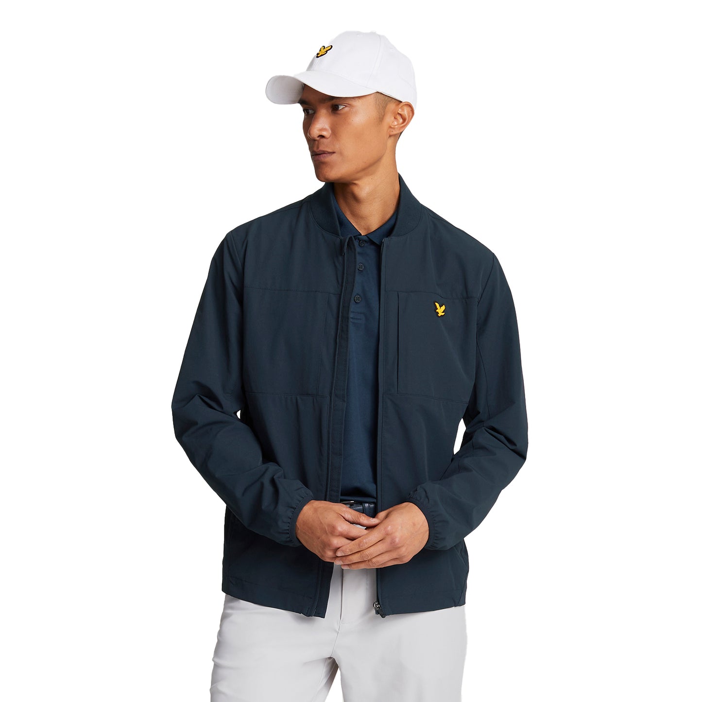 Dark Navy - Side - Lyle & Scott Mens Tech Golf Jacket