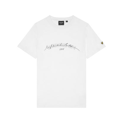 White - Front - Lyle & Scott Mens Established 1874 Printed T-Shirt