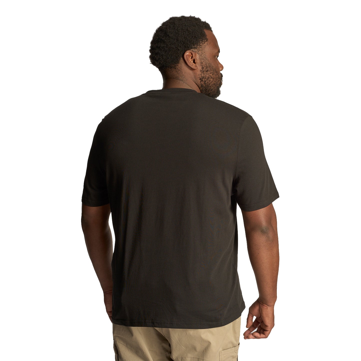 Jet Black - Back - Lyle & Scott Mens Plain Plus T-Shirt