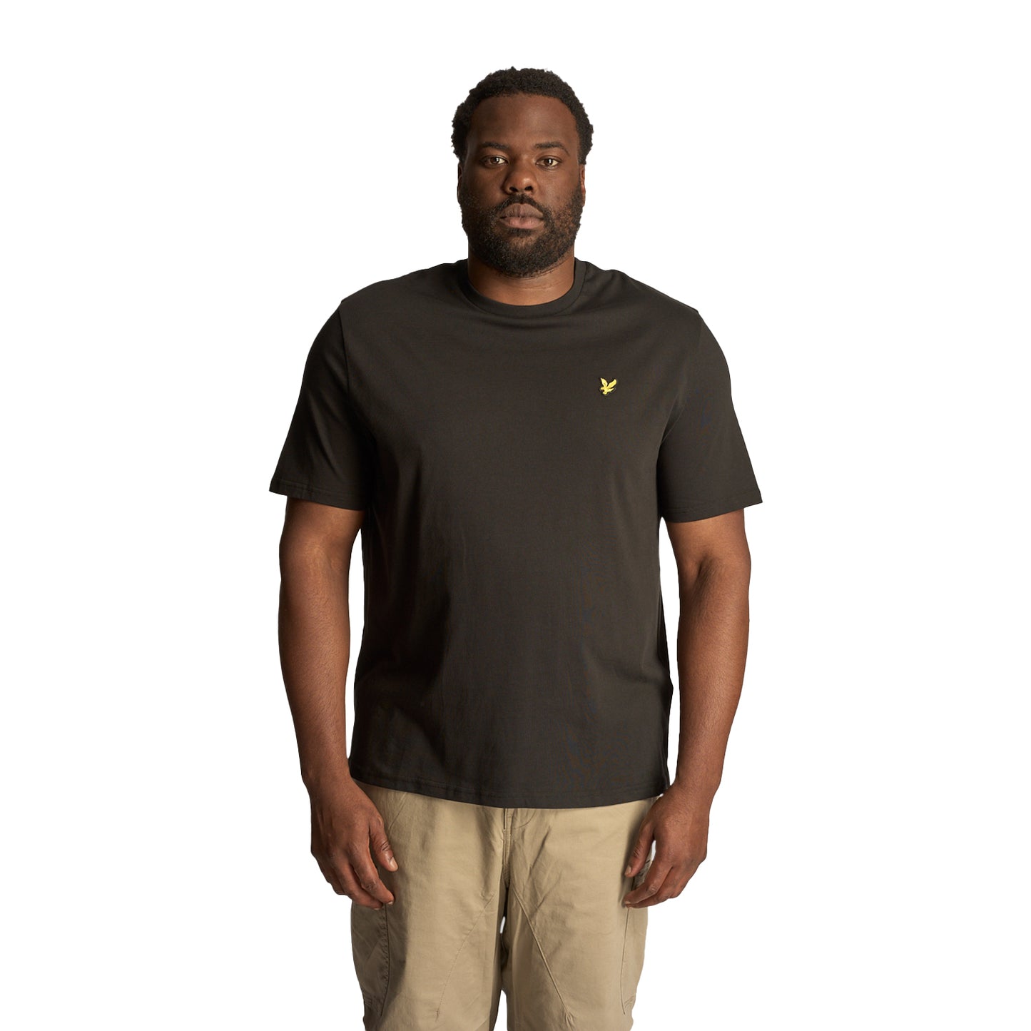 Jet Black - Side - Lyle & Scott Mens Plain Plus T-Shirt