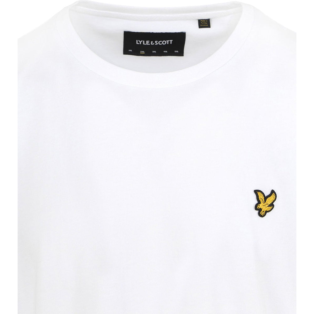 White - Side - Lyle & Scott Mens Plain Plus T-Shirt