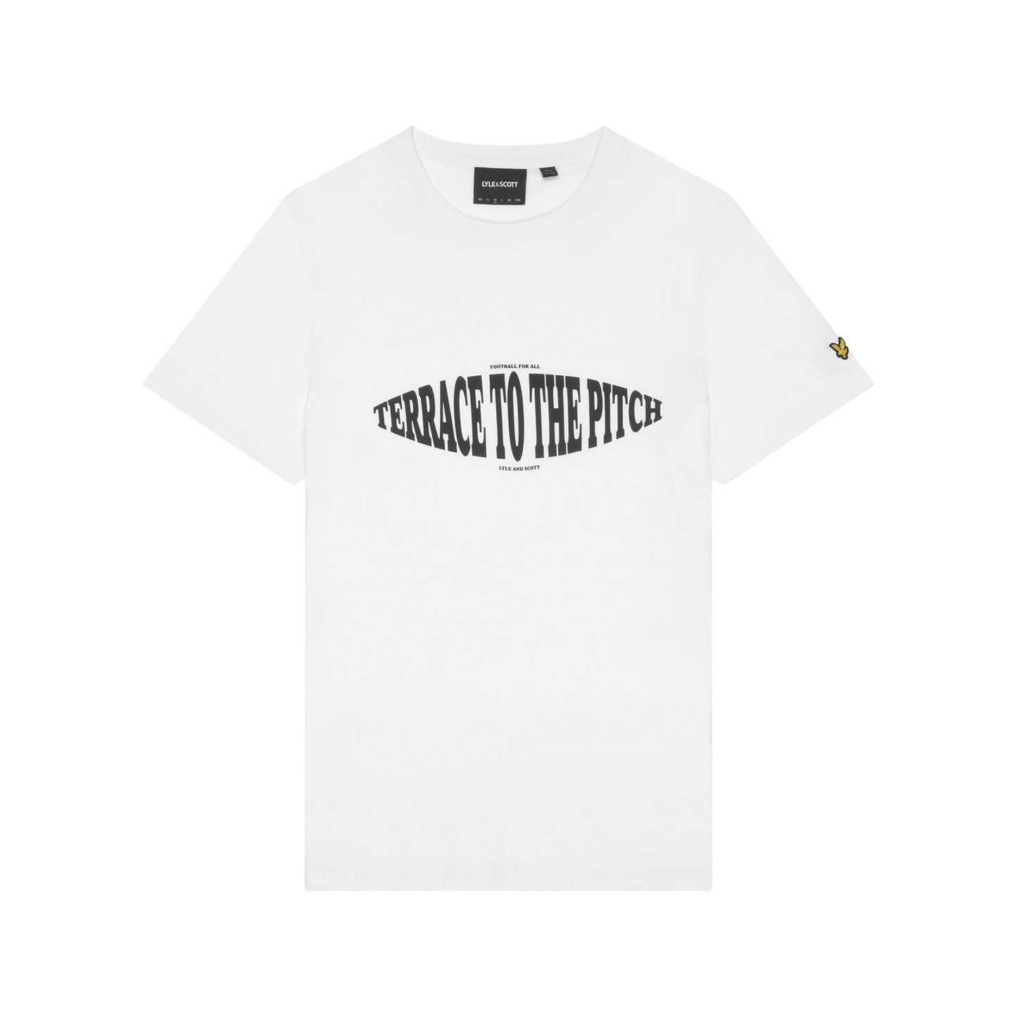 White - Front - Lyle & Scott Mens Terrace Printed T-Shirt